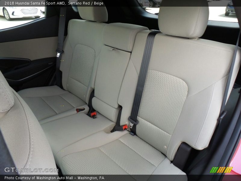 Serrano Red / Beige 2018 Hyundai Santa Fe Sport AWD