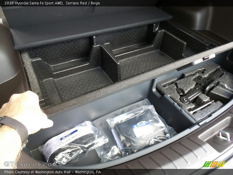 Serrano Red / Beige 2018 Hyundai Santa Fe Sport AWD