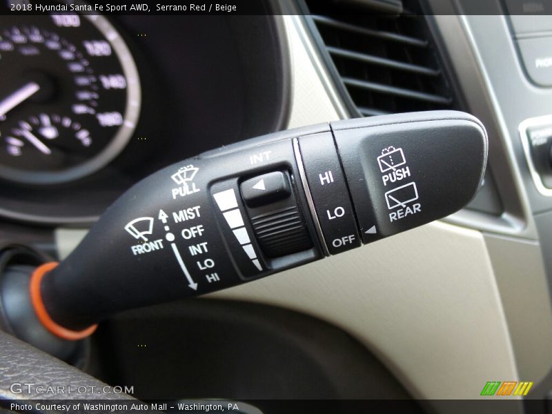 Serrano Red / Beige 2018 Hyundai Santa Fe Sport AWD