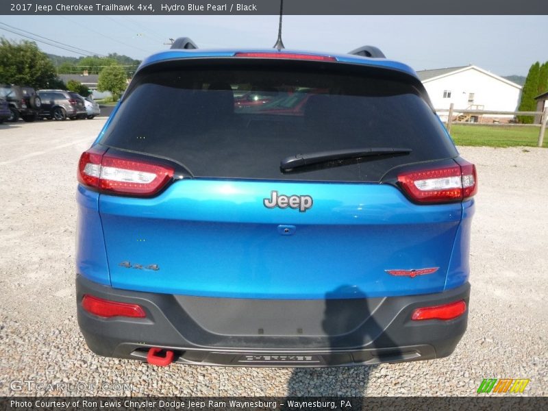 Hydro Blue Pearl / Black 2017 Jeep Cherokee Trailhawk 4x4