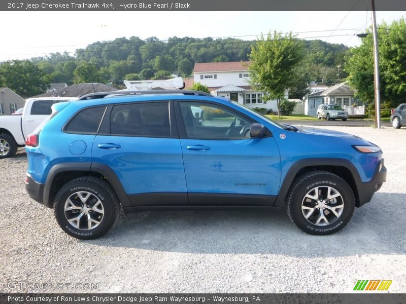 Hydro Blue Pearl / Black 2017 Jeep Cherokee Trailhawk 4x4