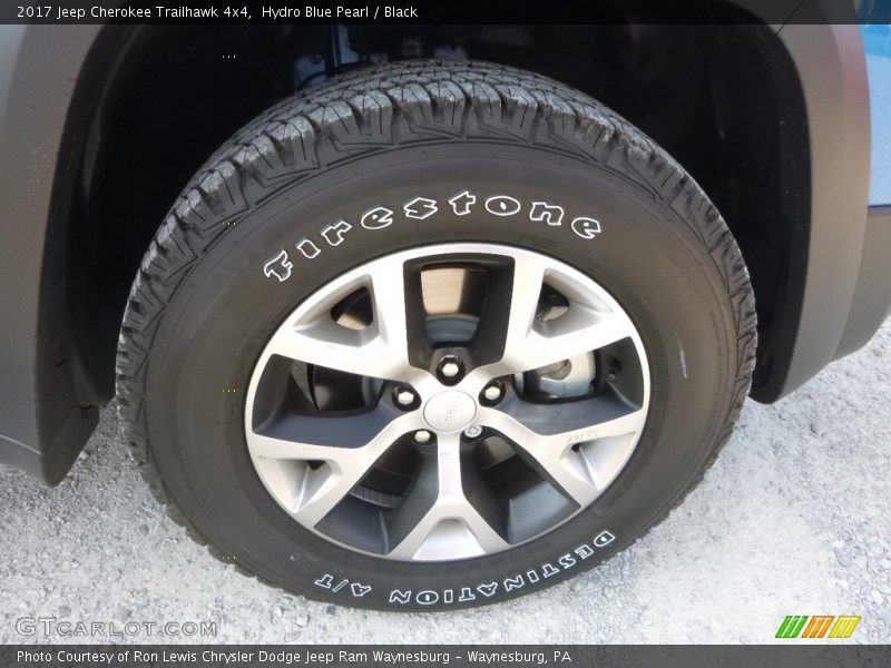 Hydro Blue Pearl / Black 2017 Jeep Cherokee Trailhawk 4x4