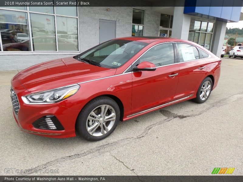 Scarlet Red / Black 2018 Hyundai Sonata Sport