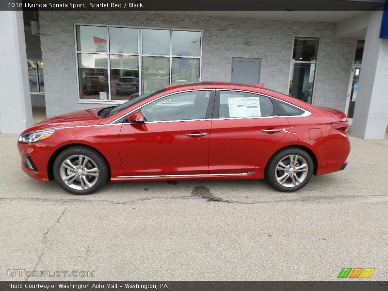 Scarlet Red / Black 2018 Hyundai Sonata Sport