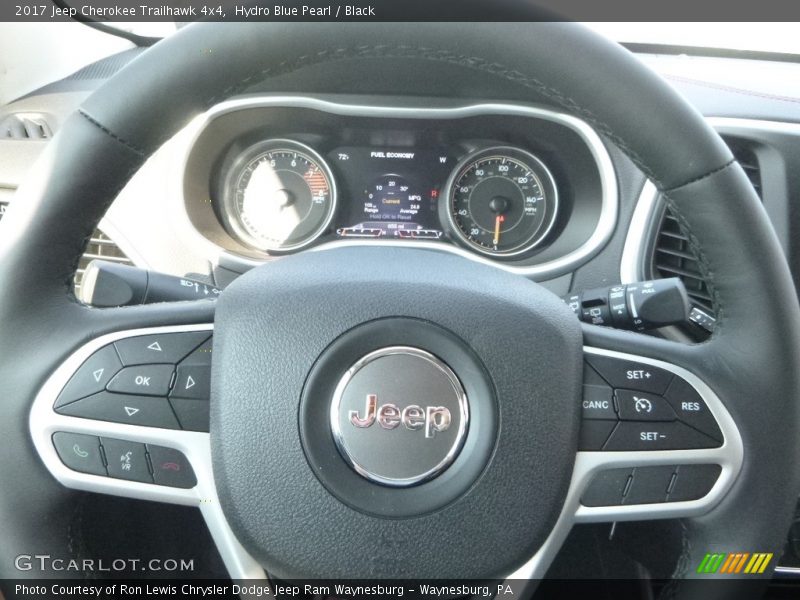 Hydro Blue Pearl / Black 2017 Jeep Cherokee Trailhawk 4x4