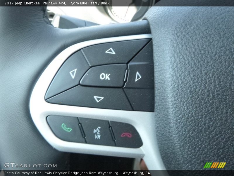 Hydro Blue Pearl / Black 2017 Jeep Cherokee Trailhawk 4x4