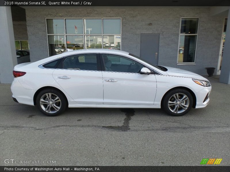 Quartz White Pearl / Gray 2018 Hyundai Sonata SE