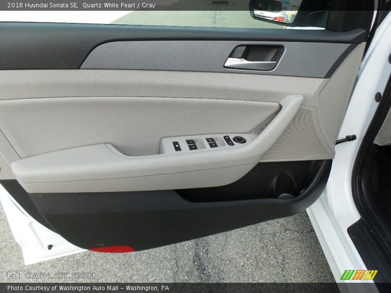 Quartz White Pearl / Gray 2018 Hyundai Sonata SE