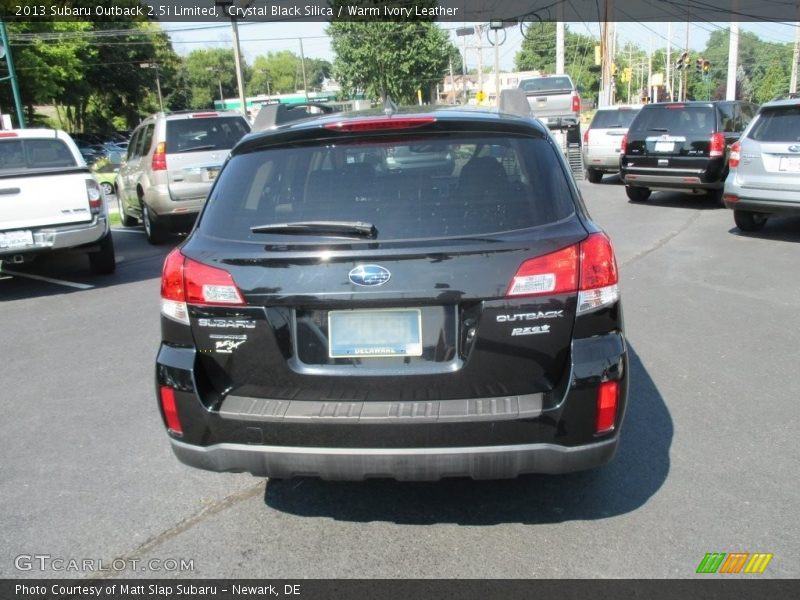 Crystal Black Silica / Warm Ivory Leather 2013 Subaru Outback 2.5i Limited