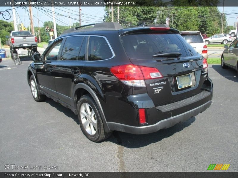 Crystal Black Silica / Warm Ivory Leather 2013 Subaru Outback 2.5i Limited