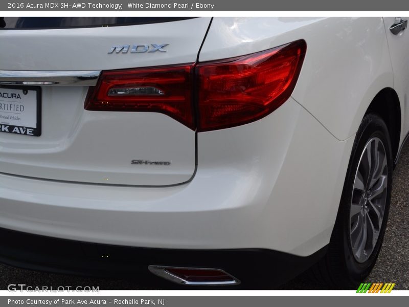 White Diamond Pearl / Ebony 2016 Acura MDX SH-AWD Technology