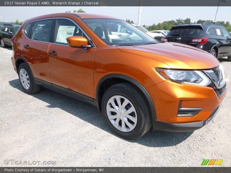 Monarch Orange / Charcoal 2017 Nissan Rogue S AWD