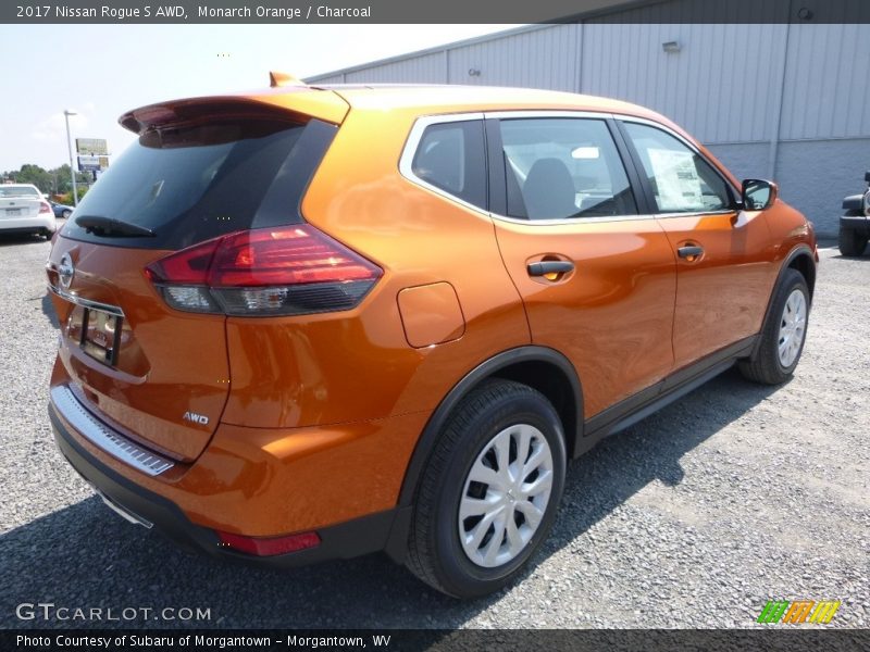 Monarch Orange / Charcoal 2017 Nissan Rogue S AWD