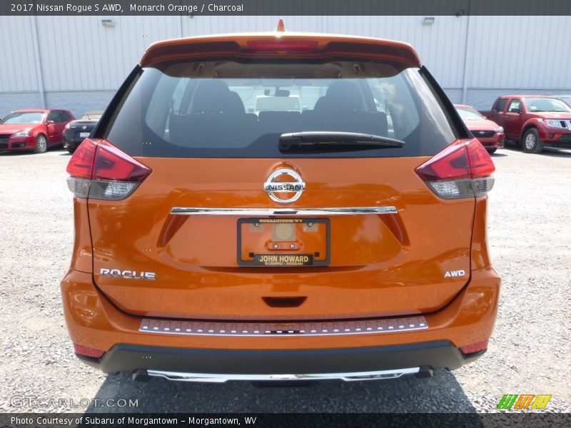 Monarch Orange / Charcoal 2017 Nissan Rogue S AWD