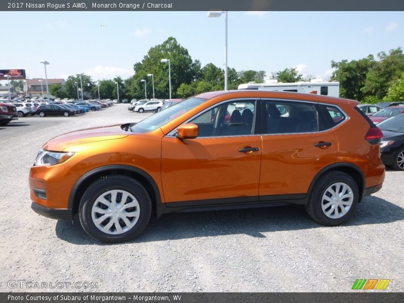 Monarch Orange / Charcoal 2017 Nissan Rogue S AWD