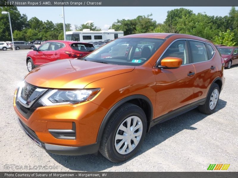 Monarch Orange / Charcoal 2017 Nissan Rogue S AWD