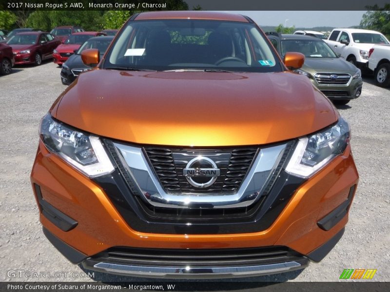 Monarch Orange / Charcoal 2017 Nissan Rogue S AWD