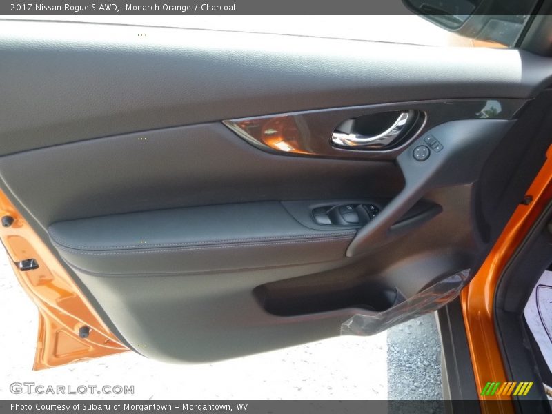 Monarch Orange / Charcoal 2017 Nissan Rogue S AWD