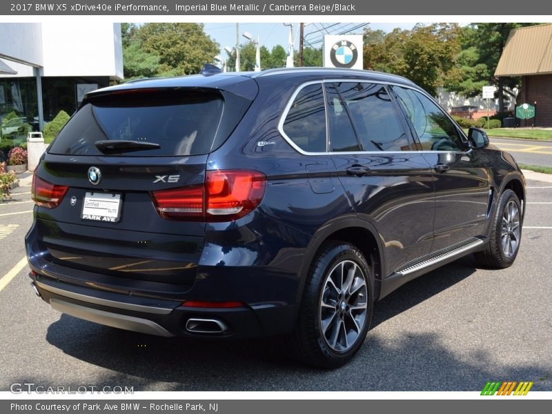 Imperial Blue Metallic / Canberra Beige/Black 2017 BMW X5 xDrive40e iPerformance