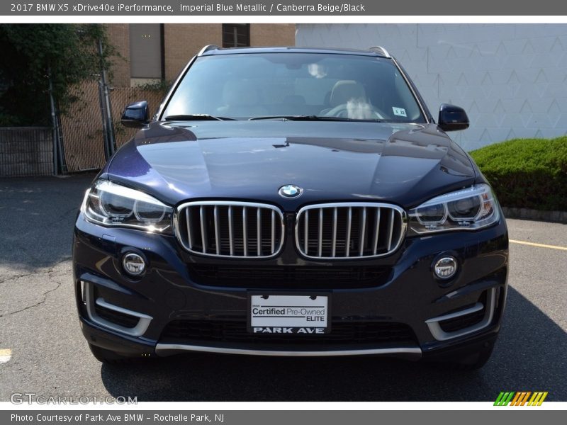 Imperial Blue Metallic / Canberra Beige/Black 2017 BMW X5 xDrive40e iPerformance