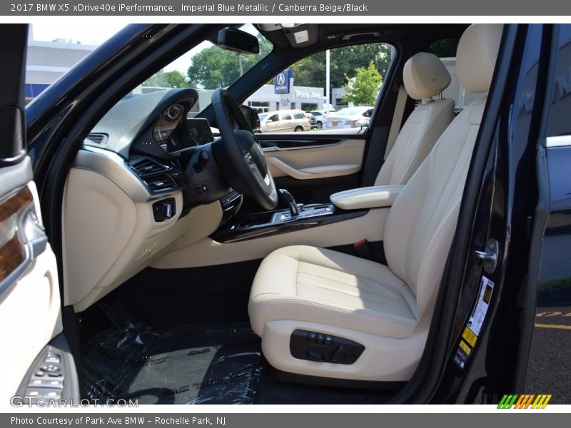 Imperial Blue Metallic / Canberra Beige/Black 2017 BMW X5 xDrive40e iPerformance