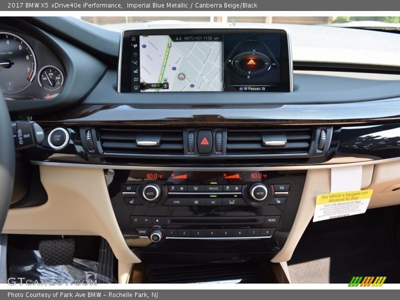 Imperial Blue Metallic / Canberra Beige/Black 2017 BMW X5 xDrive40e iPerformance