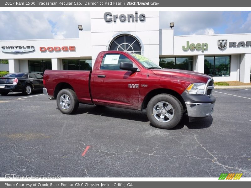 Delmonico Red Pearl / Black/Diesel Gray 2017 Ram 1500 Tradesman Regular Cab