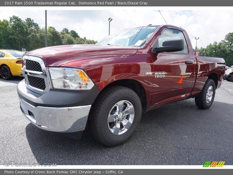 Delmonico Red Pearl / Black/Diesel Gray 2017 Ram 1500 Tradesman Regular Cab