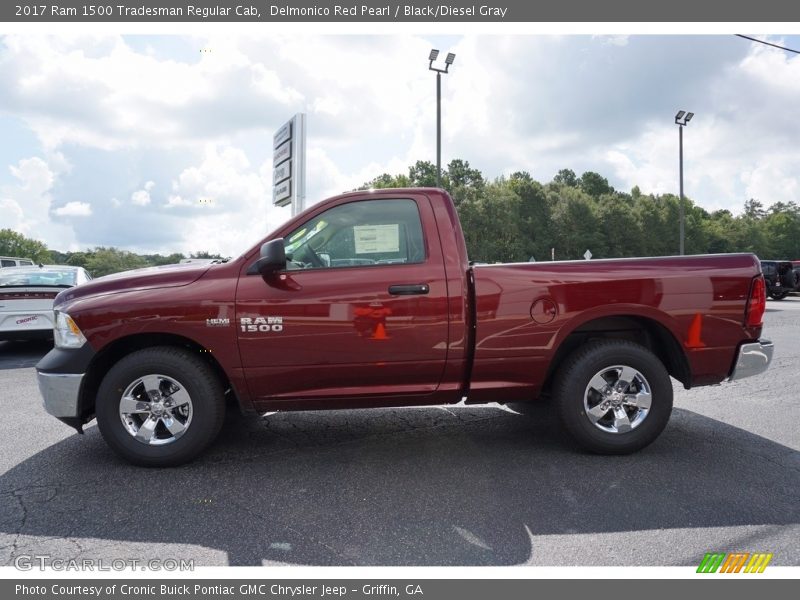 Delmonico Red Pearl / Black/Diesel Gray 2017 Ram 1500 Tradesman Regular Cab