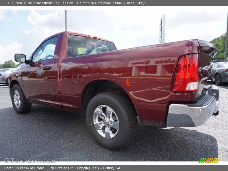 Delmonico Red Pearl / Black/Diesel Gray 2017 Ram 1500 Tradesman Regular Cab