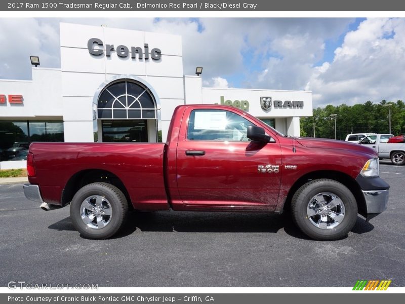 Delmonico Red Pearl / Black/Diesel Gray 2017 Ram 1500 Tradesman Regular Cab
