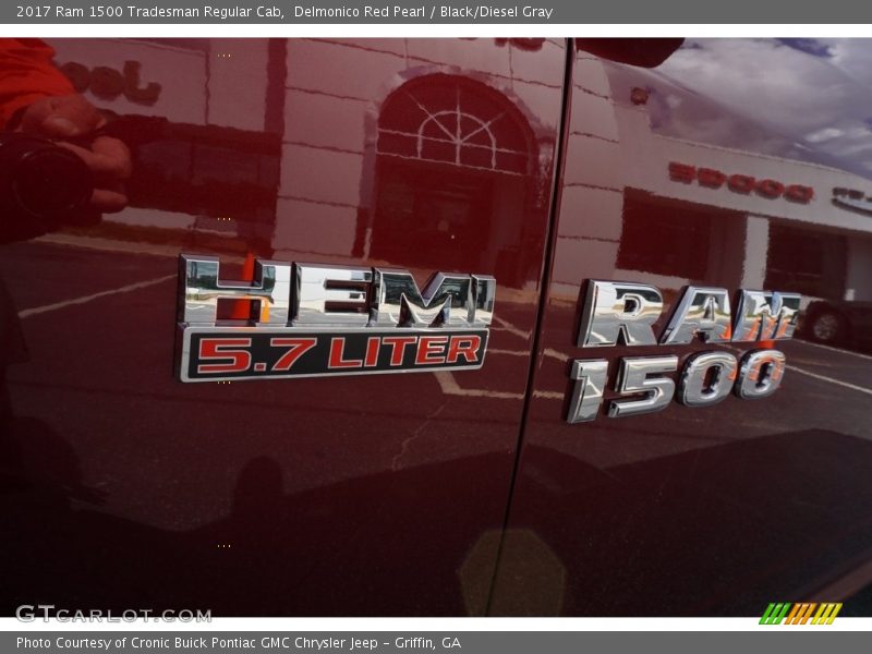 Delmonico Red Pearl / Black/Diesel Gray 2017 Ram 1500 Tradesman Regular Cab