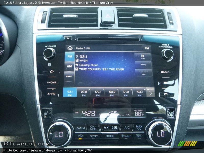 Twilight Blue Metallic / Titanium Gray 2018 Subaru Legacy 2.5i Premium