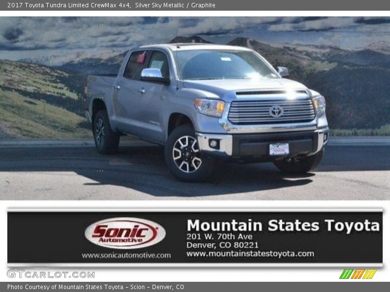 Silver Sky Metallic / Graphite 2017 Toyota Tundra Limited CrewMax 4x4