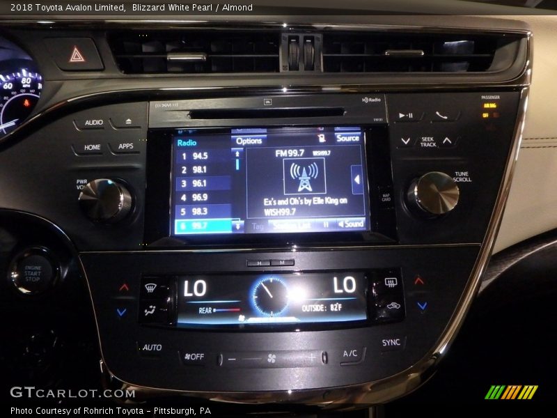 Blizzard White Pearl / Almond 2018 Toyota Avalon Limited