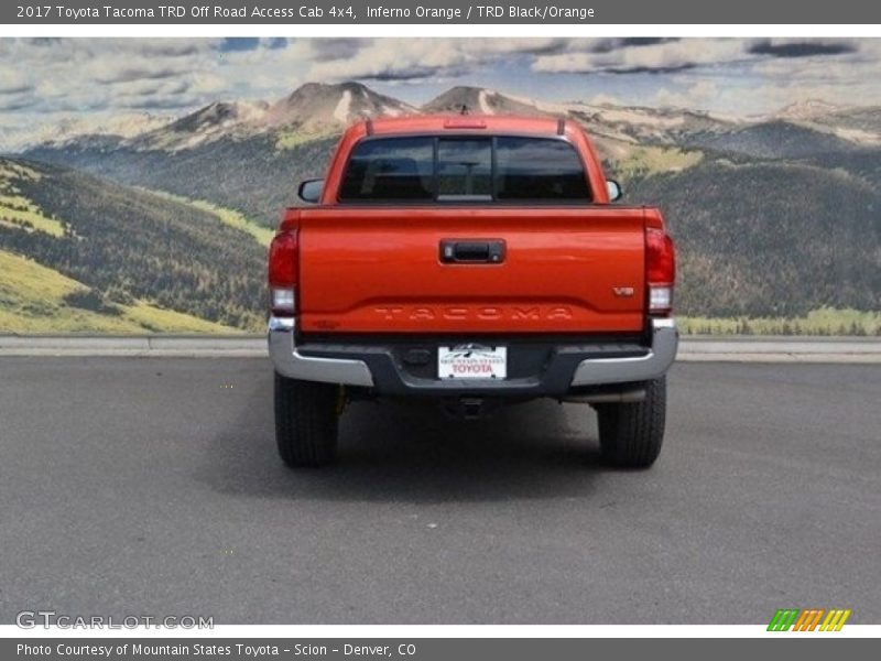 Inferno Orange / TRD Black/Orange 2017 Toyota Tacoma TRD Off Road Access Cab 4x4