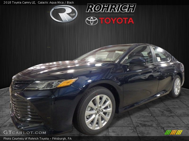 Galactic Aqua Mica / Black 2018 Toyota Camry LE