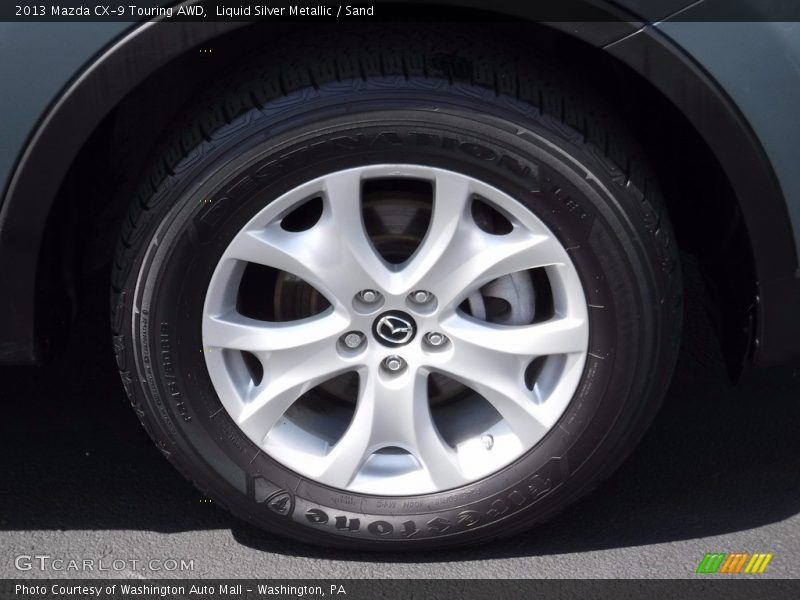 Liquid Silver Metallic / Sand 2013 Mazda CX-9 Touring AWD