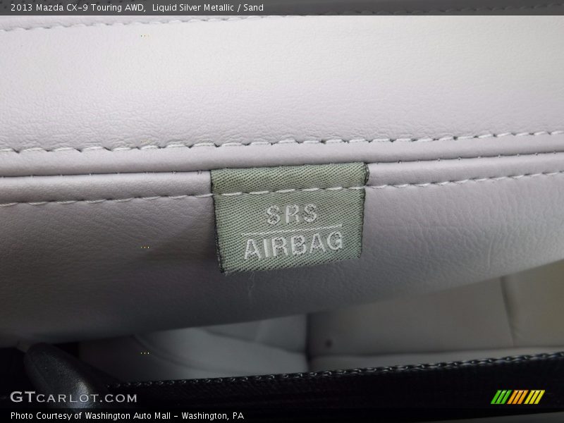 Liquid Silver Metallic / Sand 2013 Mazda CX-9 Touring AWD