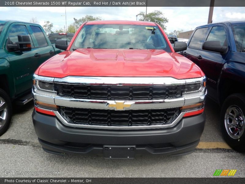 Red Hot / Dark Ash/Jet Black 2018 Chevrolet Silverado 1500 WT Regular Cab