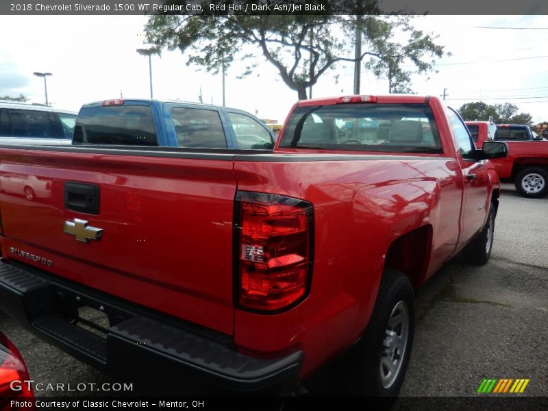Red Hot / Dark Ash/Jet Black 2018 Chevrolet Silverado 1500 WT Regular Cab