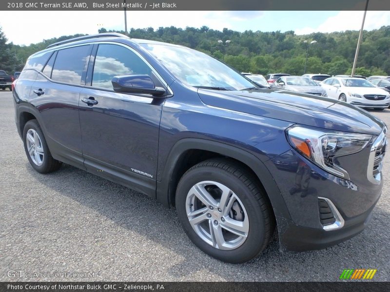 Blue Steel Metallic / ­Jet Black 2018 GMC Terrain SLE AWD