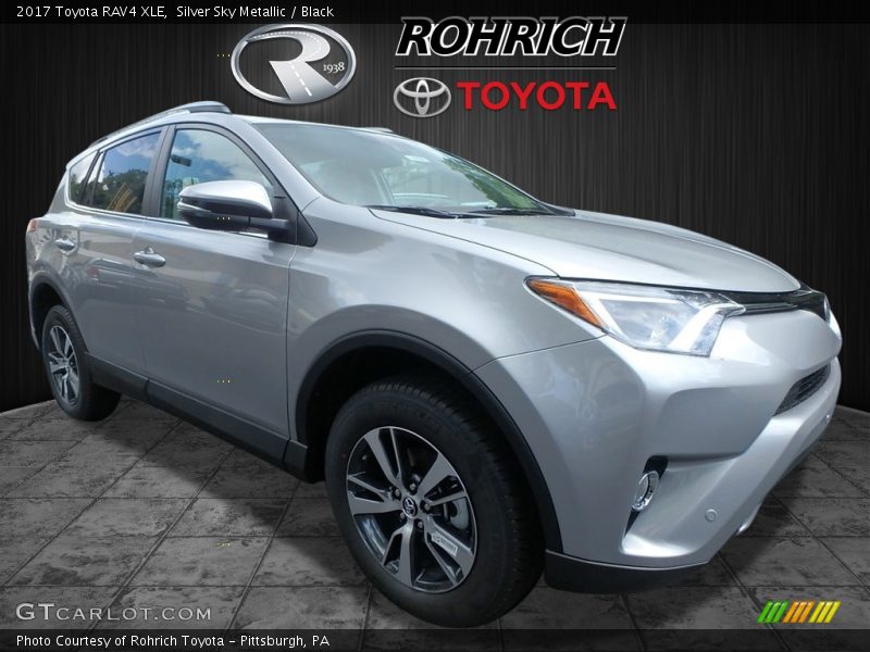 Silver Sky Metallic / Black 2017 Toyota RAV4 XLE