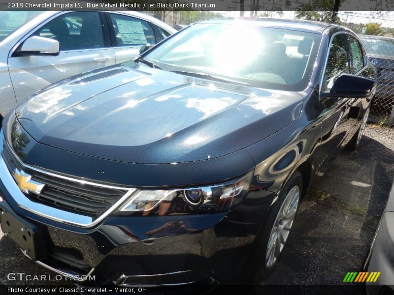 Blue Velvet Metallic / Jet Black/Dark Titanium 2018 Chevrolet Impala LS