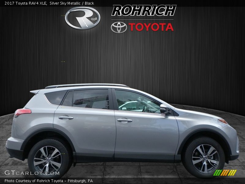 Silver Sky Metallic / Black 2017 Toyota RAV4 XLE