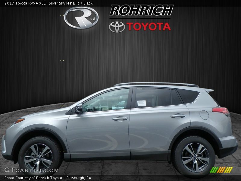 Silver Sky Metallic / Black 2017 Toyota RAV4 XLE