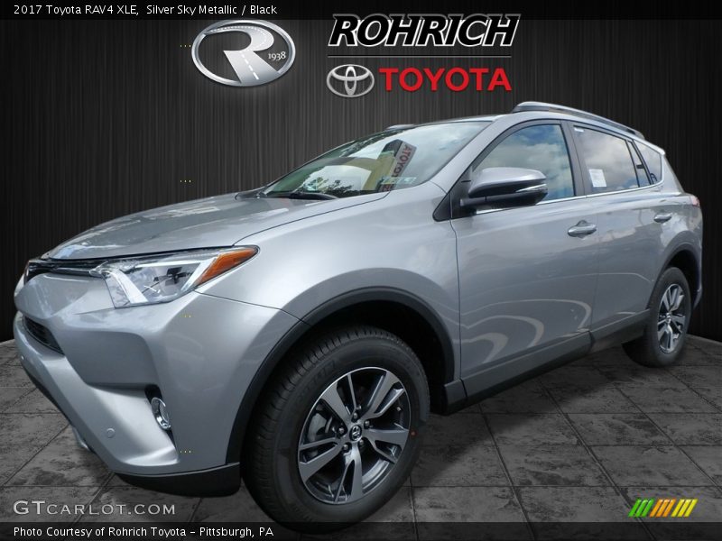 Silver Sky Metallic / Black 2017 Toyota RAV4 XLE