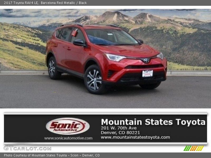 Barcelona Red Metallic / Black 2017 Toyota RAV4 LE