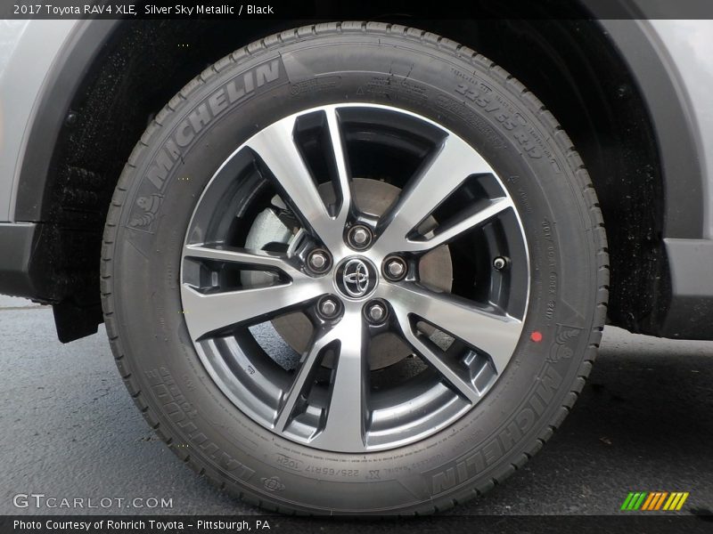 Silver Sky Metallic / Black 2017 Toyota RAV4 XLE