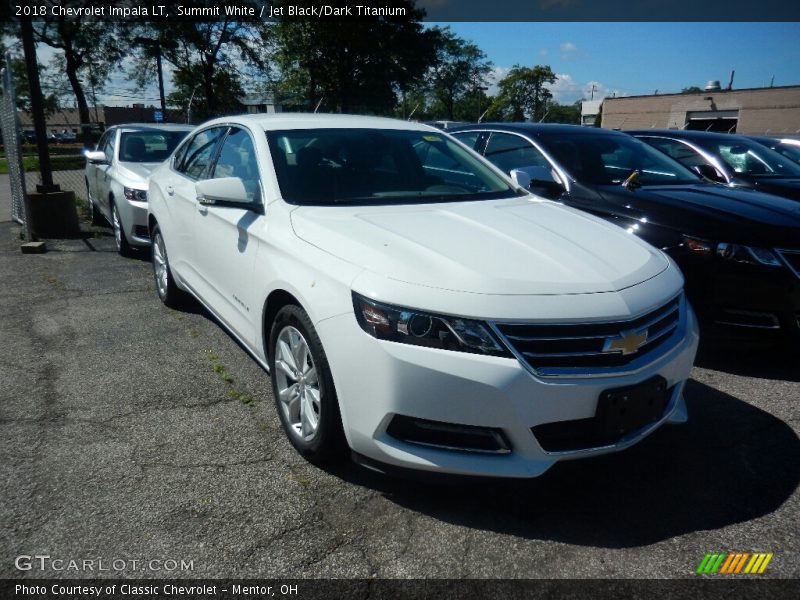 Summit White / Jet Black/Dark Titanium 2018 Chevrolet Impala LT